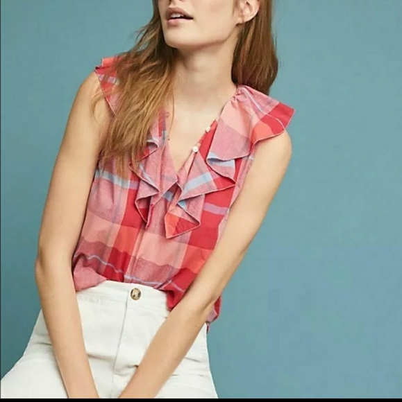 Anthropologie Tops - Anthropologie Isabella Sinclair Plaid Top